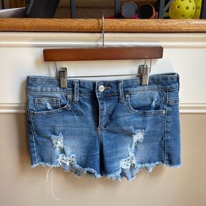 Altar'd State Blue Distressed Jean Shorts